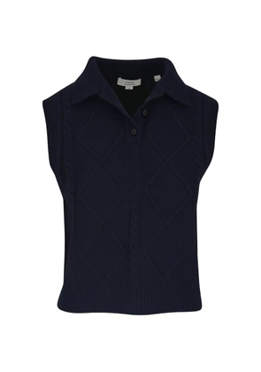 Vince cable-knit knitted vest - Blue