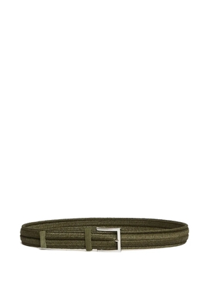 Orciani rope elastic linen belt - Green