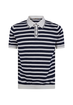Nuur striped-pattern polo shirt - Blue