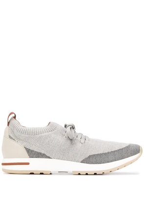 Loro Piana sock style low-top sneakers - Grey