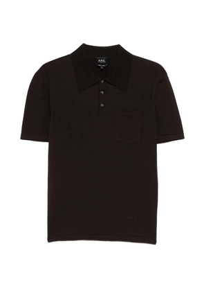 A.P.C. chest-pocket polo shirt - Brown