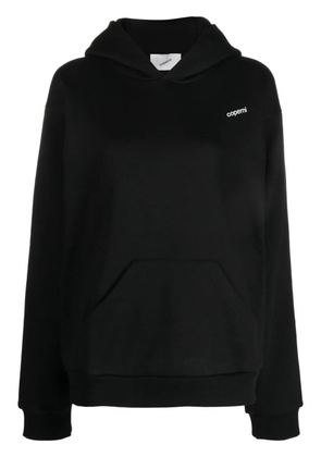 Coperni logo-print long-sleeved hoodie - Black