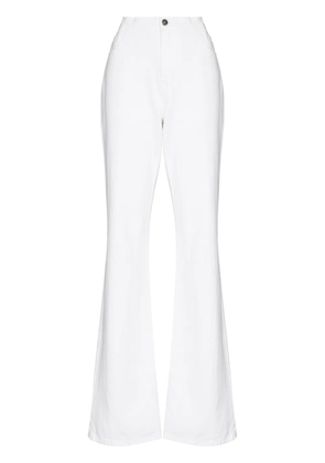 Raf Simons flared high-waisted jeans - White