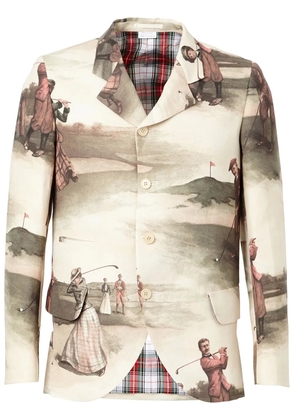 Comme des Garçons Homme Plus golf course print blazer - Neutrals