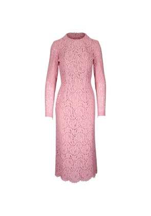 Michael Kors lace long-sleeve midi dress - Pink