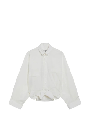 MM6 Maison Margiela asymmetric poplin shirt - White