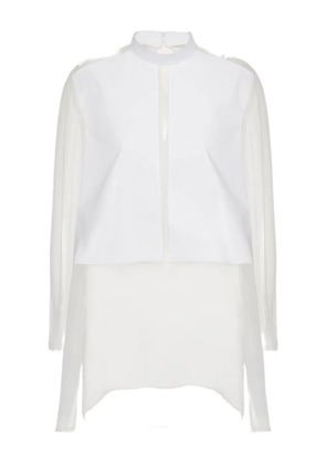 Valentino Garavani panelled silk shirt - White