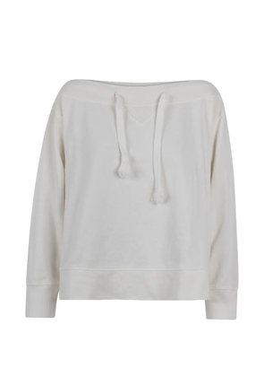 Noumeno Concetp boat-neck tie sweatshirt - White