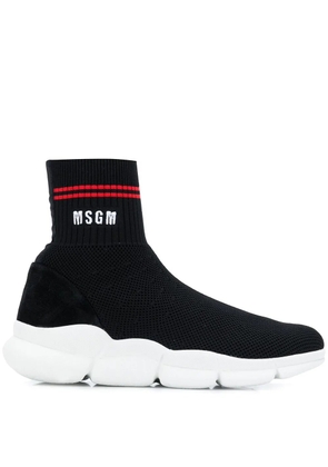 MSGM knitted sock sneakers - Black