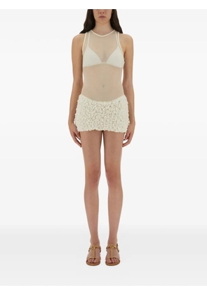 Selia Richwood ruffled mini dress - Neutrals