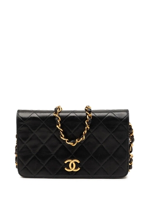 CHANEL Pre-Owned 1997-1999 Small CC Quilted Lambskin Full Single Flap crossbody bag - Black