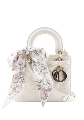 Christian Dior Pre-Owned 2020-2026 Small Lambskin Cannage Bow Lady Dior satchel - White