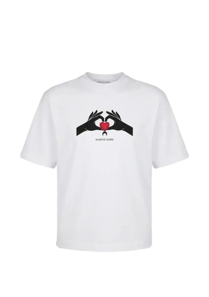 Marine Serre heart-print T-shirt - White