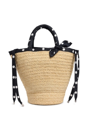 Patou GM Couture polka-dot-detail tote bag - Neutrals
