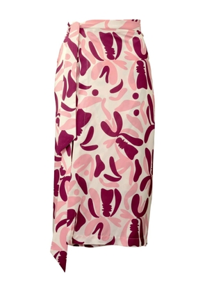 Adriana Degreas bold floral sarong - White