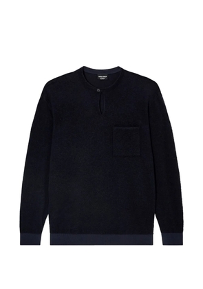 Giorgio Armani chest-pocket sweater - Blue