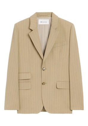 AMI Paris striped single-breasted blazer - Neutrals
