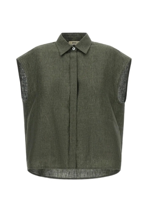 Herno concealed-fastening sleeveless shirt - Green