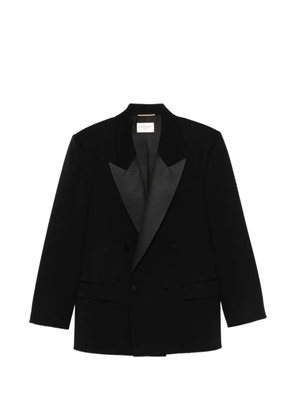 Saint Laurent double-breasted peak-lapel blazer - Black