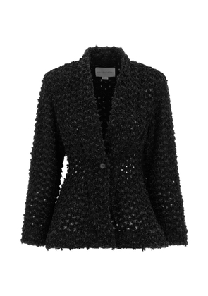 Stella McCartney lasered bouclé cotton blazer - Black