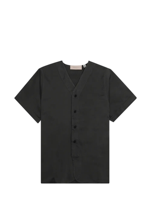 FEAR OF GOD ESSENTIALS V-neck button shirt - Black