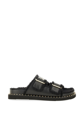 Ash Utah Bis buckle studded sandals - Black