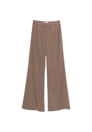 Via Masini 80 button pleat trousers - Brown