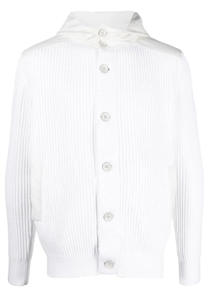 Herno knitted hooded jacket - White