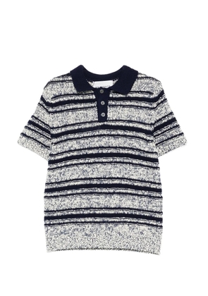 AMARANTO striped button knitwear - Blue