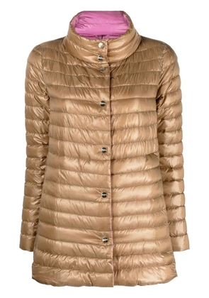Herno mock-neck quilted jacket - Brown