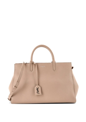 Saint Laurent Pre-Owned Rive Gauche Cabas Leather Medium tote bag - Neutrals