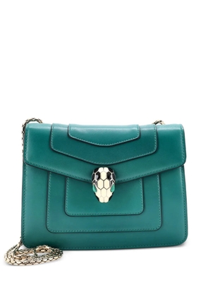 Bvlgari Pre-Owned Serpenti Forever Square Shoulder Bag Leather Small crossbody bag - Green