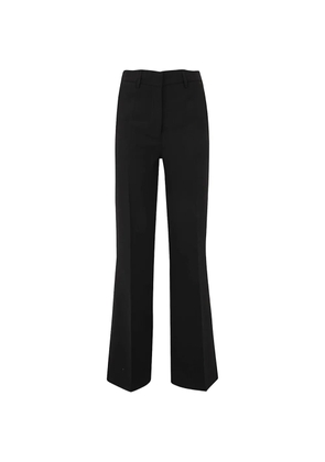 NINA 14.7 cady wide-leg trousers - Black