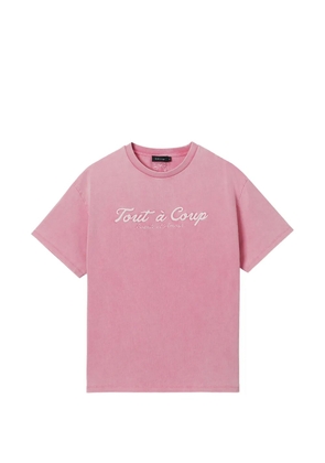 tout a coup embroidered-detail T-shirt - Pink