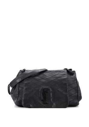 Saint Laurent Pre-Owned Nolita Satchel Matelasse Chevron Leather Medium shoulder bag - Black