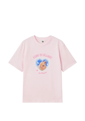 b+ab heart-graphic T-shirt - Pink