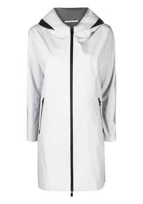 Herno hooded zip-fastening coat - Grey