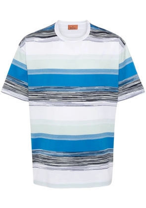 Missoni slub-pattern cotton T-shirt - Blue