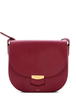 Celine Pre-Owned Trotteur Grainy Leather Medium crossbody bag - Red