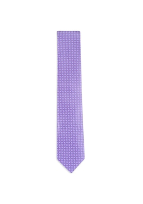 Canali geometric-patterned tie - Purple
