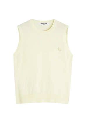 Maison Kitsuné Baby Fox sleeveless sweater - Yellow