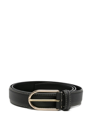 Dell'oglio grained-leather buckle belt - Black