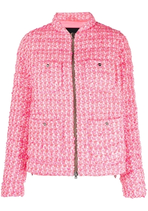 Herno tweed padded down jacket - Pink