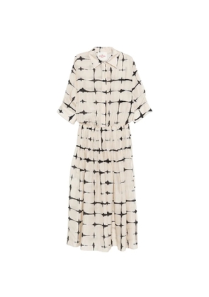 CRIDA Wimbledon tie-dye shirt midi dress - Neutrals