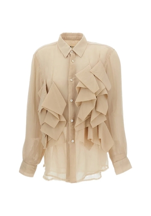 Comme Des Garçons ruffled shirt - Neutrals