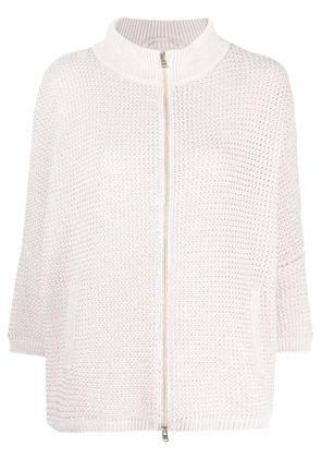Herno high-neck knitted cardigan - Pink