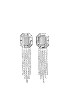 Self-Portrait crystal earrings - Silver
