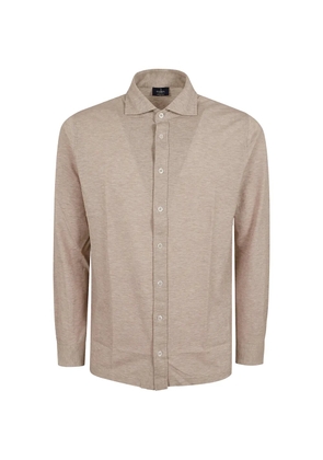 Barba buttoned cotton shirt - Neutrals