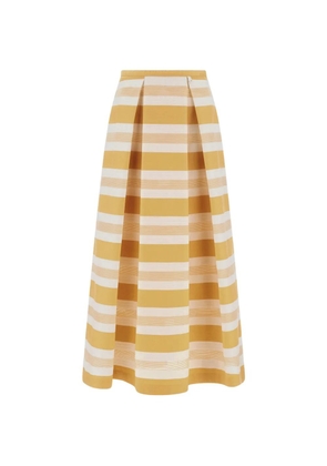 Herno striped flared skirt - Yellow