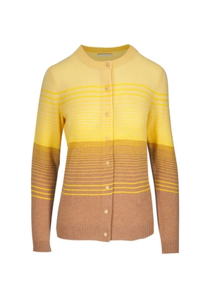 The Elder Statesman striped button cardigan - Yellow